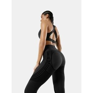 Fanka Resistance Leggings Size Black S 7/8  Leg Compression Sculpt Lift Curve